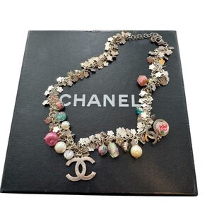 CHANEL シャネル　ネックレス　シルバー　ココマークアクセサリー