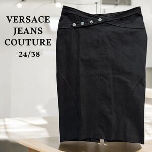 VERSACE ヴェルサーチ スカート タイトスカート ブラック 黒 M