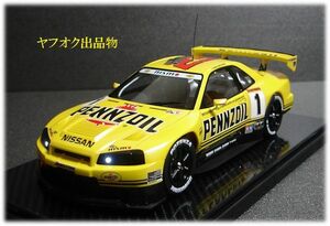 TAMIYA 1/24 NISSAN PENNZOIL NISMO GT-R R34 JGTC 1999 完成品 / タミヤ 日産 ペンズオイル ニスモ 1/43 1/18 1/64 ロックタイト