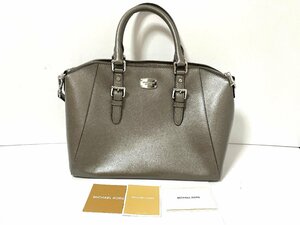 【良品】MICHAEL KORS　マイケルコース　2WAY ハンドバッグ　カバン　グレー