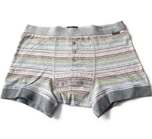 新品 ポールスミス　Paul smith ボクサー パンツ トランクス マルチストライプ グレー系 ＬＬサイズ ※他にも出品中です♪ ps13553