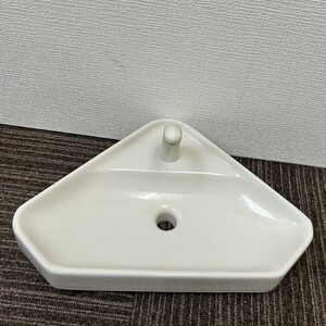 【中古】INAX☆トイレ便器・ロータンクフタ/洋式便器「T-875Z」・三角タンク(隅付タンク)蓋(ふた) 隅付き#BN8（オフホワイト）