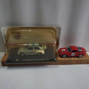 HACHETTE 1/43「ABARTH 1000 Berlina Corsa Gr.2 1970 」と「FIAT ABARTH 1000 ビアルベーロ」イタリア製 2台セット 難有り品 428