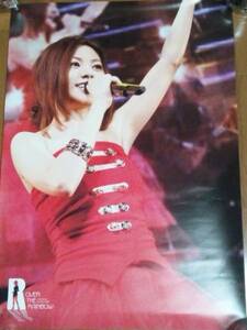 激レア！ショートカット！？倉木麻衣Live Tour 2012 OVER THE RAINBOWポスター赤REDスマイル 希少