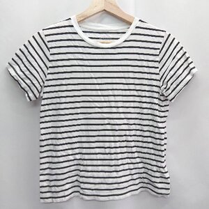 ◇ MACPHEE マカフィー ボーダー柄 半袖 Tシャツ サイズXS ホワイト ブラック レディース E