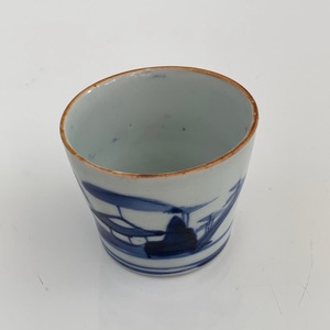 蕎麦猪口【骨董品】山水文染付　２コセット