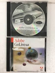 ●○D263 Adobe GoLive 6.0 LiveMotion 2.0 アカデミック シリアル有り ディスクのみ 2本セット○●