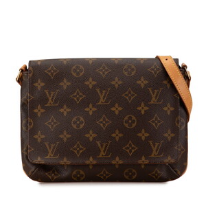 ルイ ヴィトン モノグラム ミュゼット タンゴ ショート ショルダーバッグ M51257 ブラウン PVC レザー LOUIS VUITTON 【中古】