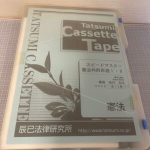 希少　大学教授カセットテープ講義　レジュメ付属　スピードマスター(有斐閣)憲法判例百選Ⅰ・Ⅱ 棟居 快行　辰巳法律研究所　論文の書き方