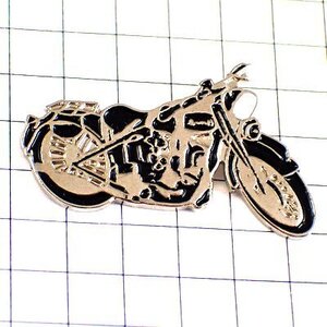 ピンバッジ・駐車中のオートバイ二輪バイク黒色◆フランス限定ピンズ◆レアなヴィンテージものピンバッチ