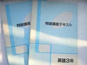 特訓講座テキスト 同本2冊 セット/「特訓講座テキスト 英語3年」/解答と解説つき