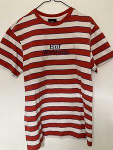 古着 HUF バフ ボーダーTシャツ ストリート スケボー ヒップホップ