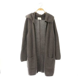 フォクシー FOXEY Wing Collar long Cardigan ロングカーディガン 長袖 ニット モカブラウン 35226 /MI ■OS レディース