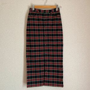 送料無料★ xgirl PLAID BUTTON-FRONT SKIRT チェックスカート　エックスガール