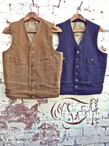 MFSC MISTER FREEDOM SUGAR CANE 8oz C/L INDIGO CANVAS RANGE VEST レンジベスト インディゴキャンバス SC12515 サイズ34