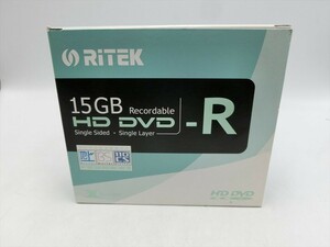 T【ヘ5-81】【60サイズ】▲内袋未開封/HD DVD-R RITEK 15GB 10枚セット/75分 録画用 デジタルハイビジョン