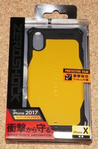 ★新品★ELECOM iPhone X/XS ZEROSHOCK ゼロショックケース イエロー