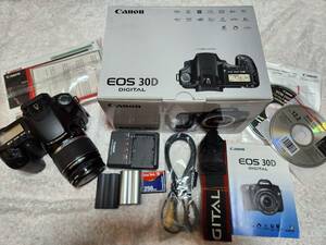 Canon キャノン EOS 30D EF-S 18-55mm 1:3.5-5.6 IS USM デジタル 一眼レフ カメラ 現状品 