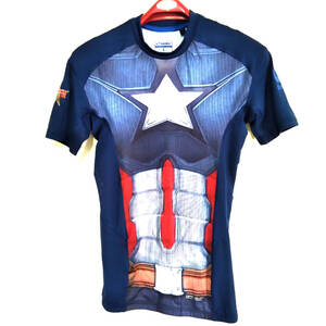 キャプテンアメリカ Tシャツ Sサイズ (captain america マーベル marvel ジム コンプレッション ウェア ストレッチ インナー トレーニン