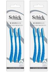 【まとめ買い】Schick(シック) 顔・眉毛用 カミソリ(3本入) ×2個 メンズ Lディスポ