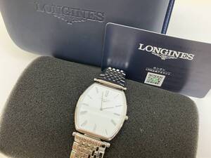 19063 小701-049　腕時計　ロンジン　L4 705 4　ラ グラン クラシック　LONGINES　2針　クォーツ　ホワイト文字盤　中古品　ヤ60