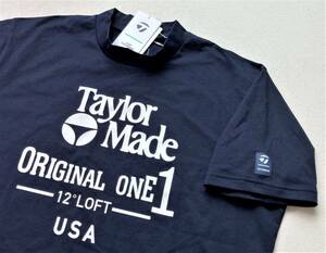 ◆Taylor Made◆テーラーメイド◆オールドロゴ半袖モックシャツ◆M◆ネイビー