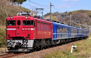 鉄道 デジ 写真 画像 ED75+12系 東北本線 花めぐり号 2