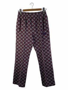 Needles◆24AW/TRACK PANT POLY JQ HEART/ボトム/S/ボルドー/総柄/PU270