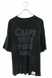 ネイバーフッド NEIGHBORHOOD 23AW 232OKNH-CSM04 サイズ:L 硫化染めダメージ加工Tシャツ 中古 BS99