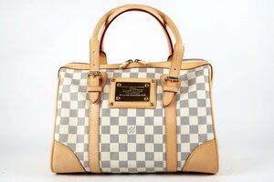 【超美品】LOUIS VUITTON ヴィトン バークレー ダミエアズール ハンドバッグ ミニボストン【LJ95】