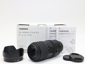 ●○【元箱付】TAMRON A067 50-400mm F4.5-6.3 Di III VC VXD SONY カメラレンズ 超望遠 ズーム ソニーEマウント 3 タムロン●028225001m○