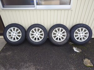 BRIDGESTONEブリヂストンBLIZZAKブリザックVRX2 JOKER weds 175/70R14 5.5J ＋45 4穴100ピッチ 3分山程度 ヴィッツVitzフィットFITポルテ等