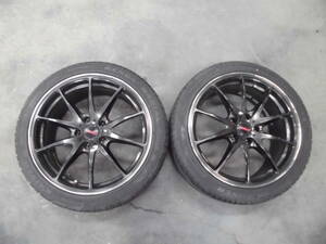 RAYS ボルクレーシング G25 18インチアルミ ２本 鍛造 8.5J ＋35 PCD114.3 FORGED 当時物 レイズ スカイライン ER34 ECR33 シルビア等にも