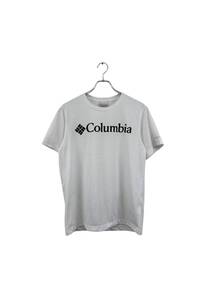 デザインGOOD Columbia コロンビア 半袖Tシャツ プリント ホワイト系 メンズ サイズ M ネ 衣A