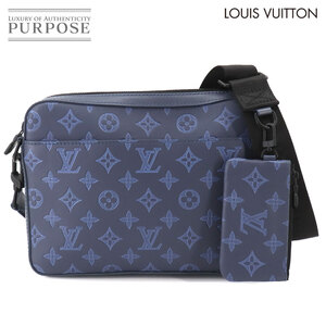 未使用 展示品 ルイ ヴィトン LOUIS VUITTON モノグラム シャドウ デュオ メッセンジャー ショルダー バッグ ネイビー M45730 90262813