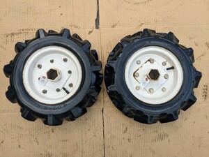 BRIDGESTONE ブリヂストン 中古　タイヤ ホイール　付き 4.00-9 2本セット 管理機 耕耘機 農機具　耕うん機　農機具　bs