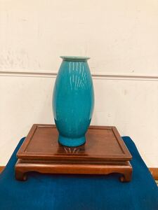 茶道具　茶室　花台　盆栽台　置台 唐木 33×22cm 花瓶は撮影用で別売 