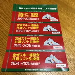 宮城スキー場 共通リフト引換券 2024-2025 WINTER