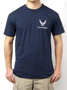 US　AIRFORCE放出品　ロゴプリントTシャツ-S　111915