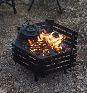 屋外キャンプ焚火炉は取り外し可折りたたみ耐熱耐食性ステンレス炭素鋼焼網焚火台