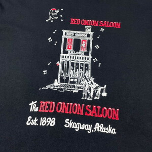 90年代 USA製 RED ONION SALOON バー BAR アドバタイジング Tシャツ メンズL