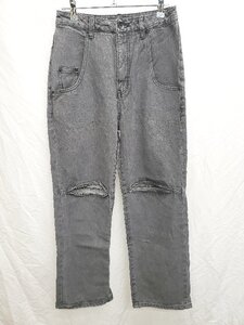 ◇ Θ JEANASIS ジーナシス スリット ジーンズ デニム パンツ サイズM ダークグレー系 レディース P