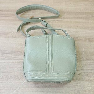 ◇ ZARA ザラ ２WAY カジュアル 綺麗め コンパクトサイズ ハンド ショルダ－バッグ カーキ系 レディース E