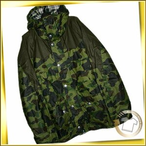 100■21AW BARBOUR×BAPE 1ST CAMO BEDALE SNOWBOARD JACKET グリーン Mサイズ 未使用 アベイシングエイプ バブアー SK11_230430_83