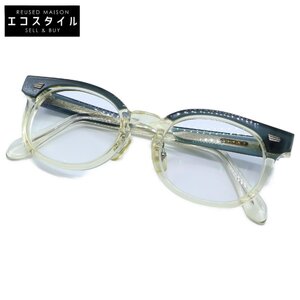 美品 TENDERLOIN テンダーロイン x 白山眼鏡店 HAKUSAN MEGANE T-JERRY 度入りレンズ ウェリントン メガネフレーム 眼鏡 GREY/CLEAR