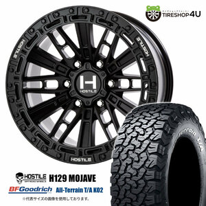 4本セット HOSTILE H129 MOJAVE 17x9.0J 6/139.7 +0 ASP BFGoodrich All-Terrain T/A KO2 265/70R17 ホワイトレター プラド O/Fサイズ