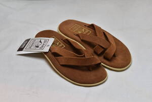 Island Slipper アイランドスリッパ　レディース　クロスストラップサンダル　茶スエード　US5　23cm相当　Made in Hawaii 未使用品