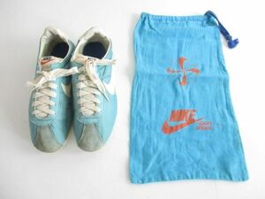 中古 ナイキ NIKE ビンテージ 82年製 スニーカー シューズ 4 スカイブルー ホワイト レディース