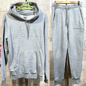 美品 プーマ スウェット 上下セットアップ US XS メンズ PUMA グレー パーカー パンツ