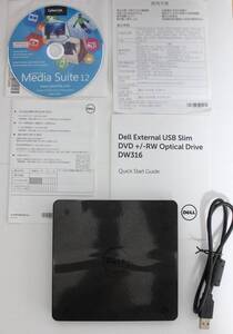 DELL Extemal USB DVDRW Drive DW316　デルUSB薄型DVDスーパーマルチドライブ